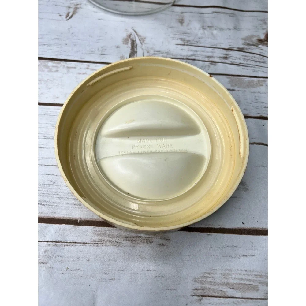 Vintage Pyrex Storage Canister Set Clear Fruit Vegetable 2pc